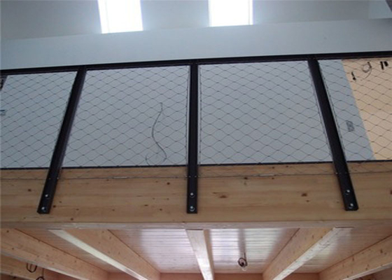 Balcony 1.2mm Stainless Steel Rope Mesh Netting 300x300mm Hole