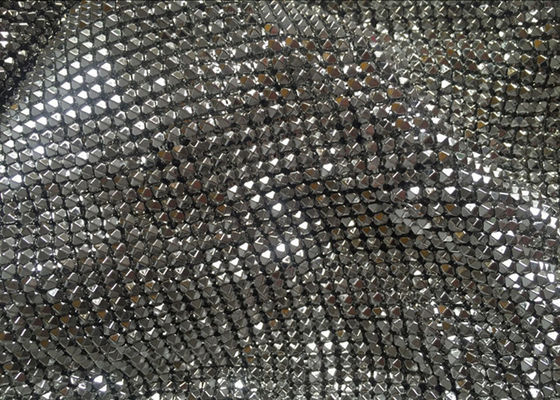 Sparkly Sequin Aluminum Mesh Fabric  Flake Jointed For Garment