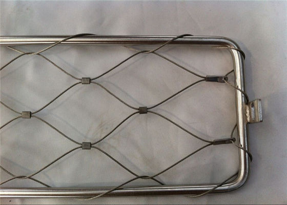 Anti UV Black Oxide Wire Rope Mesh with 20mm to 200mm Aperture and 1.2mm to 3.2mm Cable Diameter