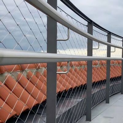 Diamond  Stainless Steel Cable Ferrule Woven Wire Rope Mesh for Bridge Safety