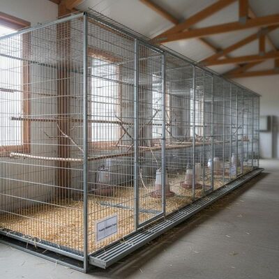 Custom-made Bird Cages Built for Poultry Farms Featuring Spacious Interiors and Strong Framework to Promote Bird Welfare