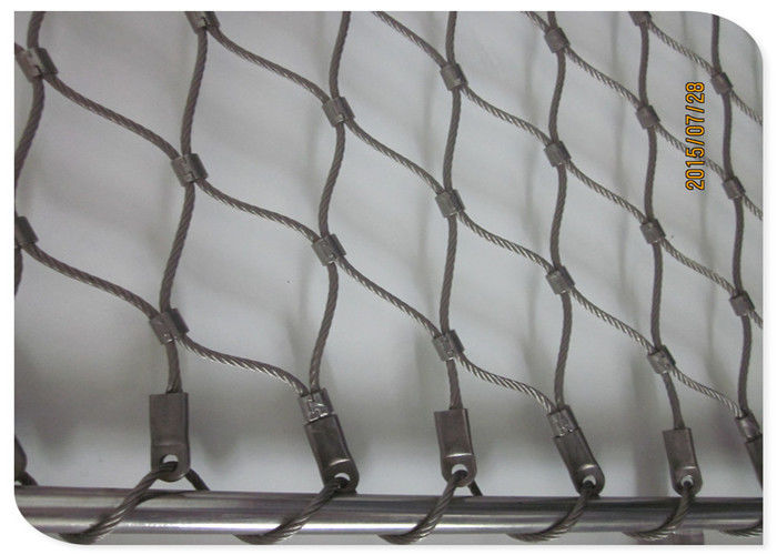 Stainless Steel Wire Rope Mesh Webnet with 7 x 7, 7 x 19, and 1 x 19 Rope Constructions for Architectural and Safety Applications