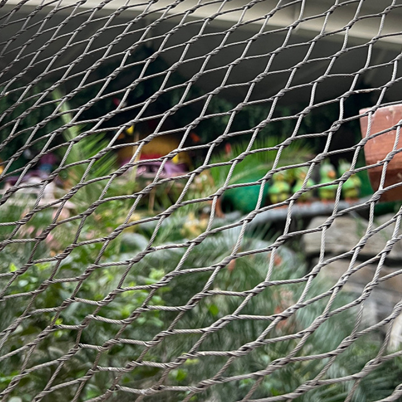 Aviary Zoo Mesh Stainless Steel Hand-Woven Ferruled Cable Wire Rope Mesh