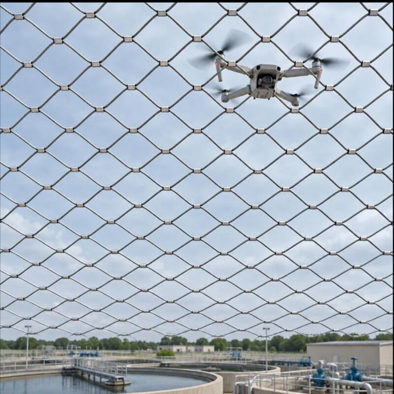 Customized Anti Drone Net with 500mm Hole Size and 6mm Wire Diameter for Drone Interception Mesh Protection