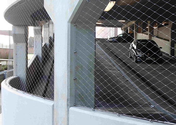 Fabrication de haute résistance de câble d'acier inoxydable de flexibilité pour architectural avec l'olive 3,0 trou de la corde 80*80 millimètres de millimètre