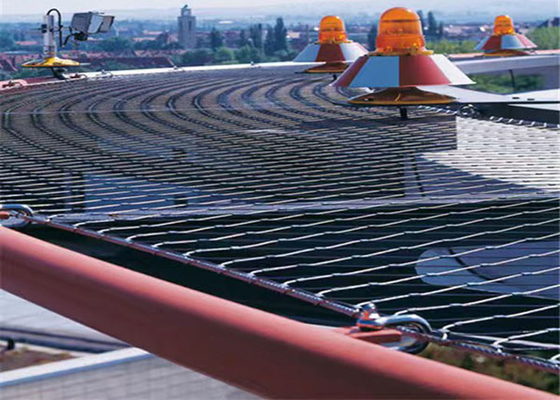 Fabrication de câble d'acier inoxydable de flexibilité pour le trou architectural de la corde 80*80 millimètres de millimètre d'aéroport 3,0