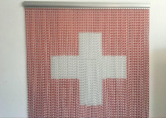 Aluminium de préparation de surface anodisé par rideau attrayant de maillon de chaîne