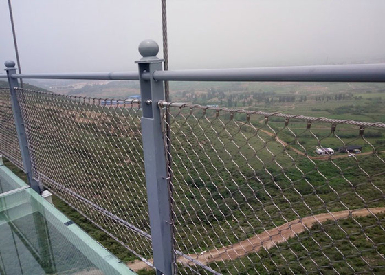 Barrière de Mesh For Balustrade Or Railing de corde en acier du diamètre 2.5mm