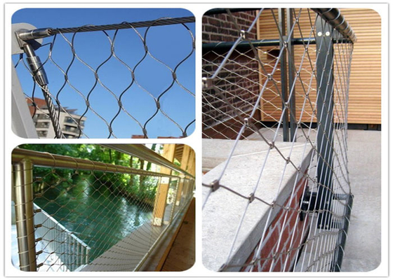 Fil architectural Mesh Balustrade Of Balcony Terrace d'armure toile