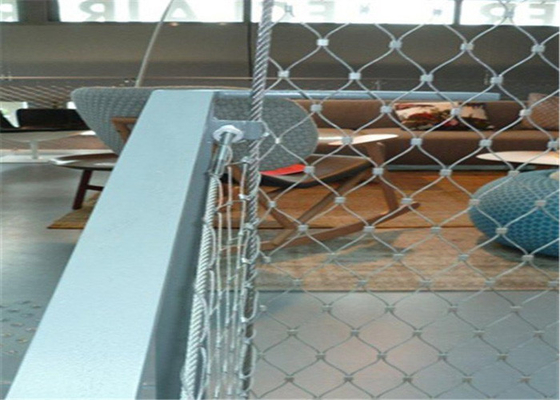 Grillage architectural de trou de 60*60 millimètre, fabrication en acier de câble