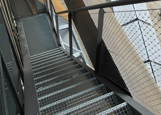 Fil architectural Mesh With Ferrules Grid d'escalier 1,2 millimètres de fil anticorrosion