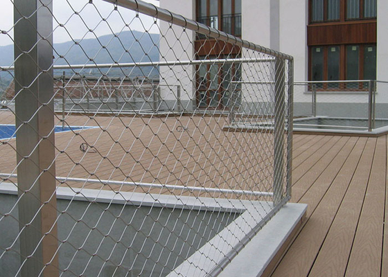 Corrosion de Mesh Sus 304 de câble métallique d'acier inoxydable du filet 1.2mm de protection de patio anti
