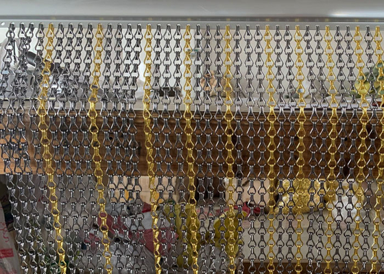 Exposition en aluminium Hall Decorative de 1,5 de millimètre de fil de chaîne de maillon en écran architectes de rideau
