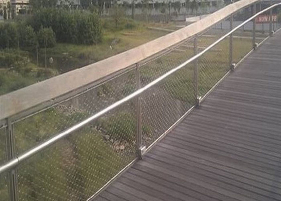 Balustrade d'olives clôturant le trou de la maille 80*80 millimètre de câble métallique d'acier inoxydable