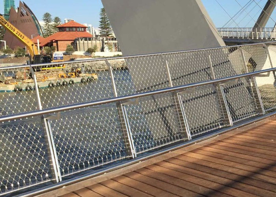 Fabrication de sécurité de protection d'automne d'acier inoxydable pour le trou du millimètre 60x60 millimètre du pont 3,0