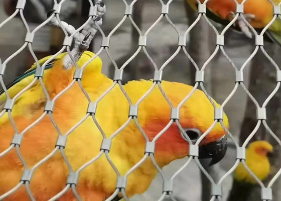 Volière flexible Mesh For Bird Netting d'acier inoxydable 2,0 trou du fil 50x50 millimètres de millimètre