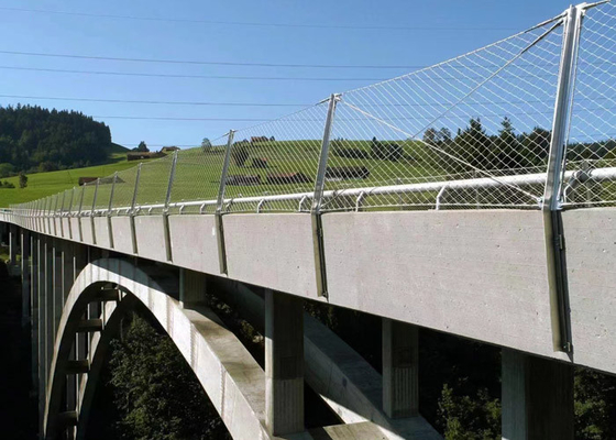 Fabrication nouée Sus 316 de fabrication de maille de corde d'acier inoxydable de pont de sécurité 2,5 millimètres