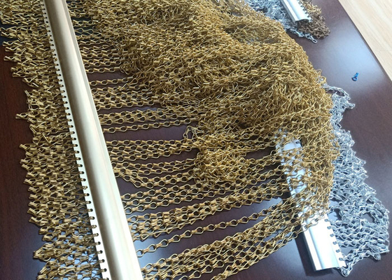 Rideau de porte à maillons de chaîne en aluminium Dynasty Mesh 90x210cm