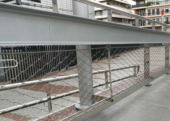 Barrière de corde d'acier inoxydable pour le trou de Pretection 2,0 millimètres 60x60 millimètres