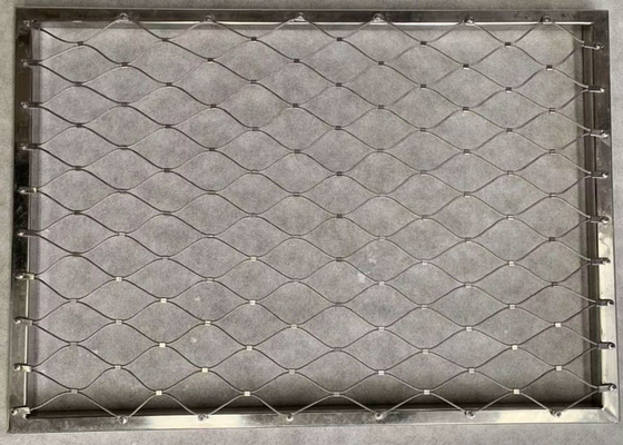 la balustrade de prévention de l'automne 0.5-30meter câblent le fil de Mesh With Frame 2.0mm
