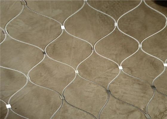 SS316 Diamante Flexible Maillage de câble en inox Zoological Aviary Rideau anti-corrosion