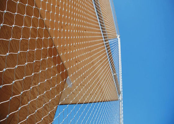 X tendez le revêtement architectural de sécurité d'acier inoxydable de maille en métal de façade