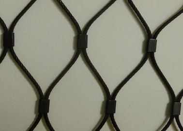 Type tissé flexible d'oxydation d'acier inoxydable de câble de grillage noir de fabrication