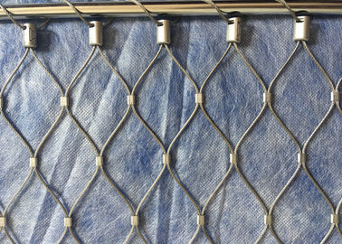 LIGNE balustrade de X-TEND INOX clôturant la maille Webnet de câble d'acier inoxydable angle de 60 degrés