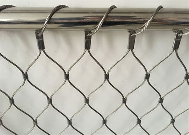 Maille de haute résistance de câble d'Inox prenant le style au filet bagué pour le guidage de clôture