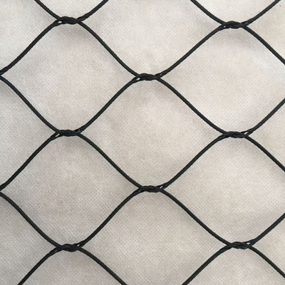 Clôture de jardin tissée en câble d'acier inoxydable 316L oxydé noir