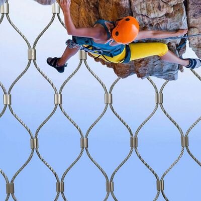 Filet de protection de balustrade en treillis de câble d'acier inoxydable à remplissage de type X pour garde-corps
