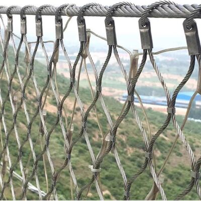Maillage de câbles en acier inoxydable au diamant pour protection de la sécurité des ponts