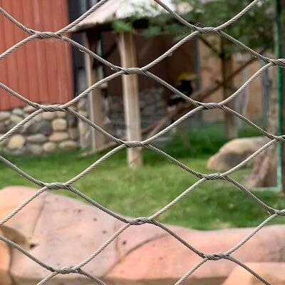 Réseau de câbles en acier inoxydable flexible anti-chute pour la clôture de la cage du zoo