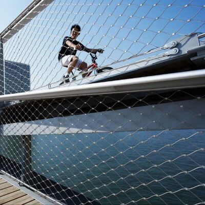 Filet de sécurité anti-chute en acier inoxydable, câble en acier, maille, garde-corps de balcon et d'escalier