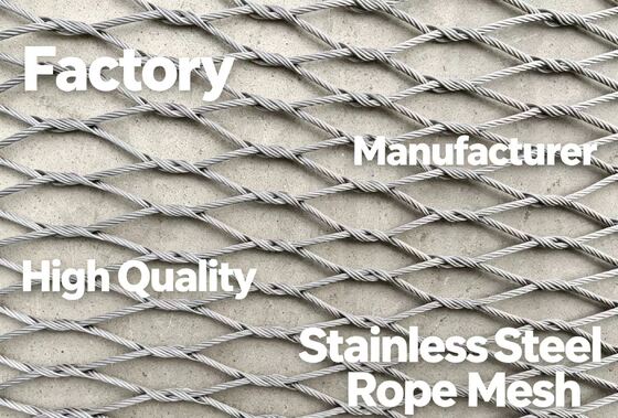 Filet flexible solide adapté aux besoins du client de maille de corde d'animal de taille adaptée aux applications de clôture et d'enceinte de sécurité animale