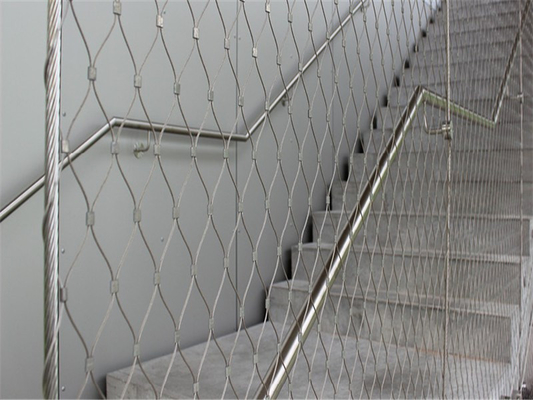 Corde nouée architecturale à haute résistance Mesh For Stair And Bridge d'acier inoxydable