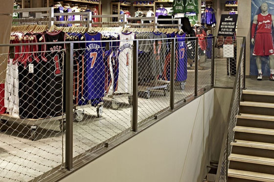 Maille de corde d'olive d'acier inoxydable d'escalier de pont 2,0 trou du fil 60*60mm de millimètre