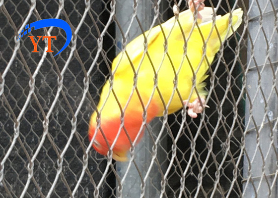 Fabrication de fil flexible de volière de l'oiseau 7x7 d'acier inoxydable pour la clôture de zoo