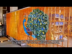 Rideau de chaîne de couleur or en aluminium anodisé pour la décoration des portes